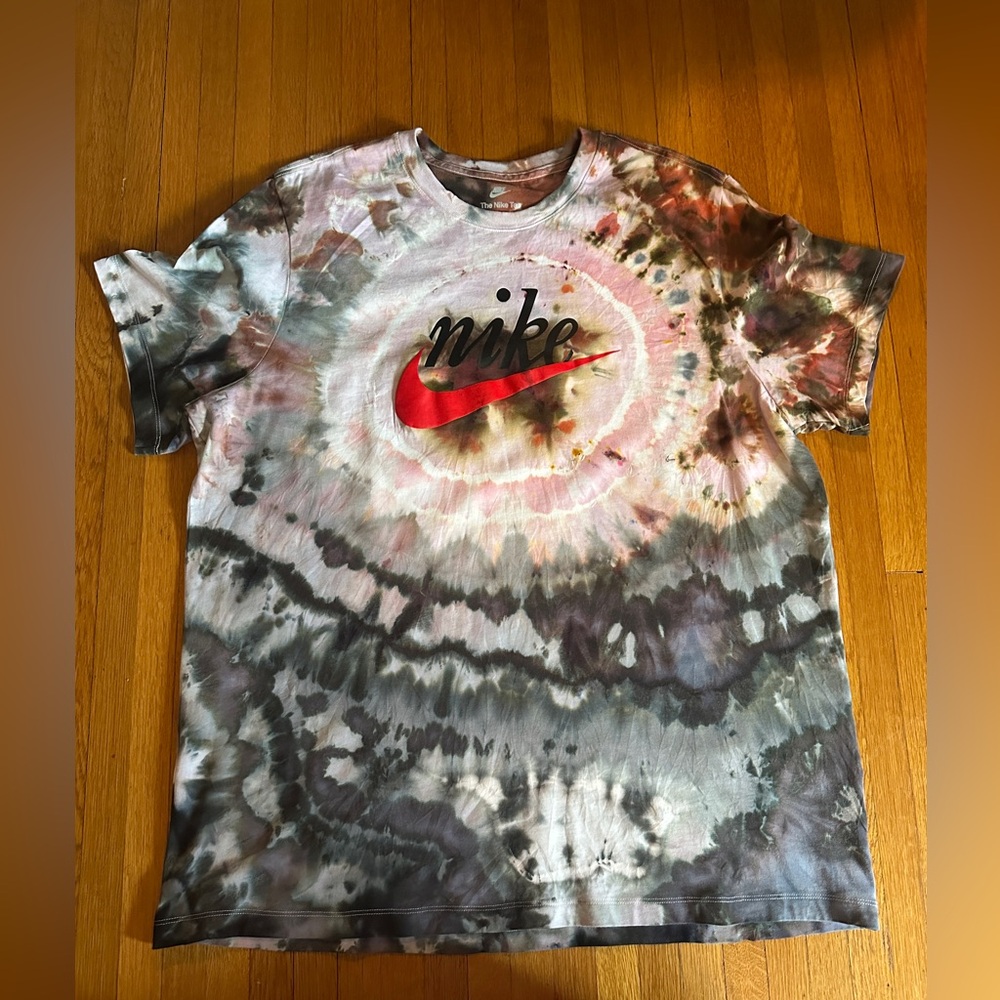 Hand Ice Dyed “Atomic Mushroom” Nike T-Shirt, Size XXL
